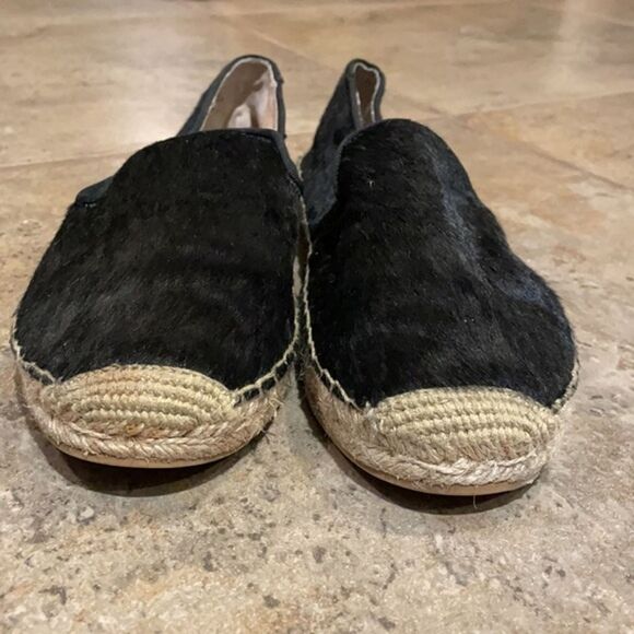 Steven by Steve Madden Lanii Black Calf Hair Espadrilles Shoes Womens Size 8.5 - Picture 4 of 12